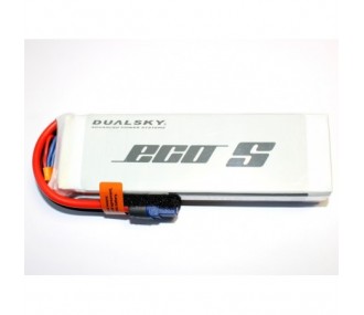Batterie Dualsky ECO S, lipo 4S 14.8V 3200mAh 25C prise XT60