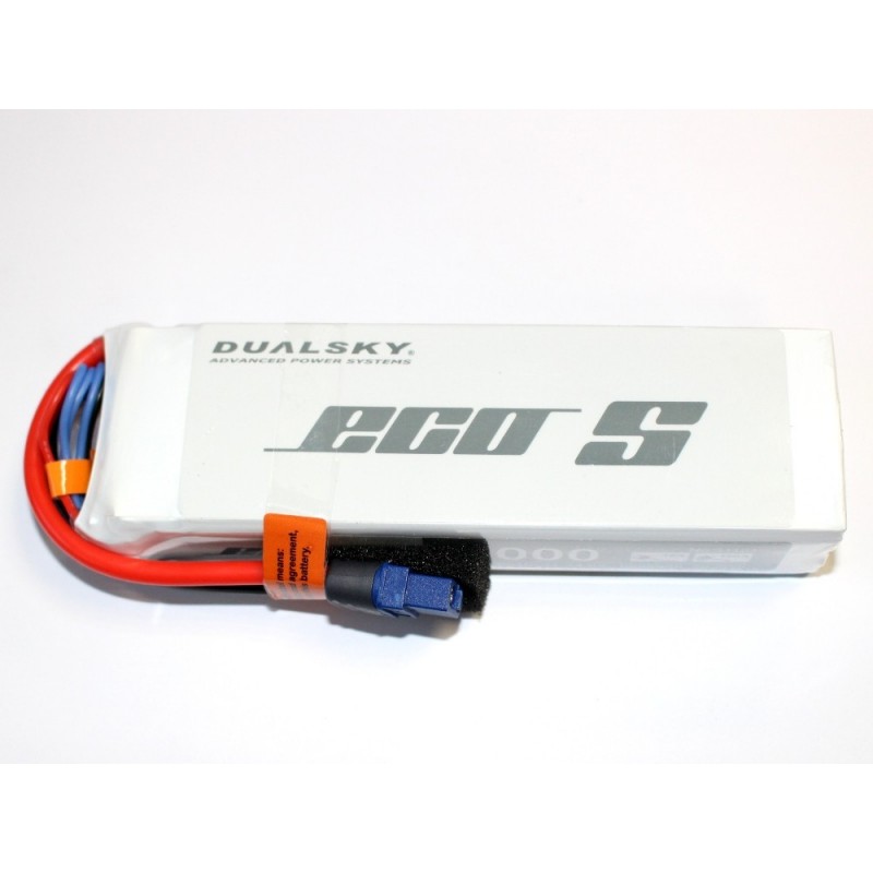Dualsky ECO S battery, lipo 4S 14.8V 4000mAh 25C socket XT60