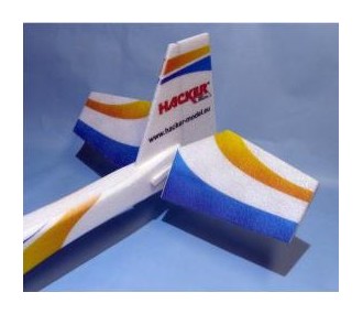 Vagabond 1500 ARF blue glider with Hacker Model covered wings and tails