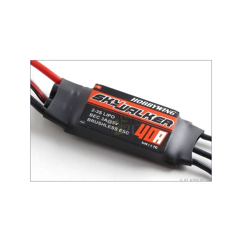 Controleur Brushless 2-3S 40A BEC SKYWALKER HOBBYWING