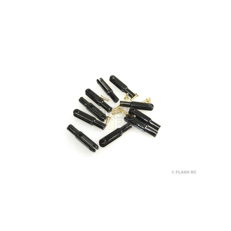 CHAPE NYLON M2 NOIRE AXE metal Ø1,6mm (10 pcs)