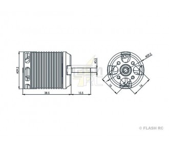 HML46M01 - Brushless motor 460 MX 1800Kv - Dominator 6S Align