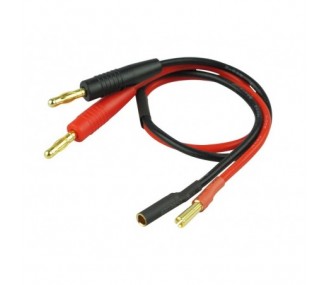 Cable de carga con contacto dorado 4mm Ø14AWG L:30cm