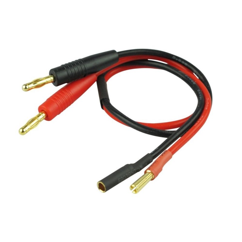 Cable de carga con contacto dorado 4mm Ø14AWG L:30cm