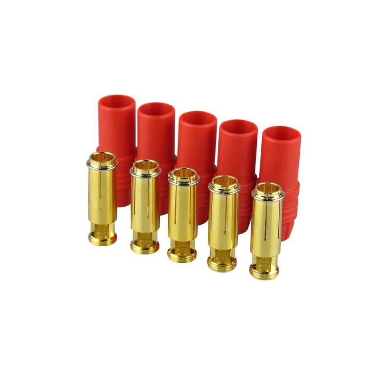 AS150 female socket with red case (5 pcs)