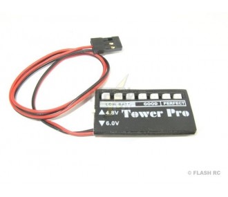 Voltmètre embarqué à LED NiMh/NiCd (4.8V ou 6.0V) Towerpro