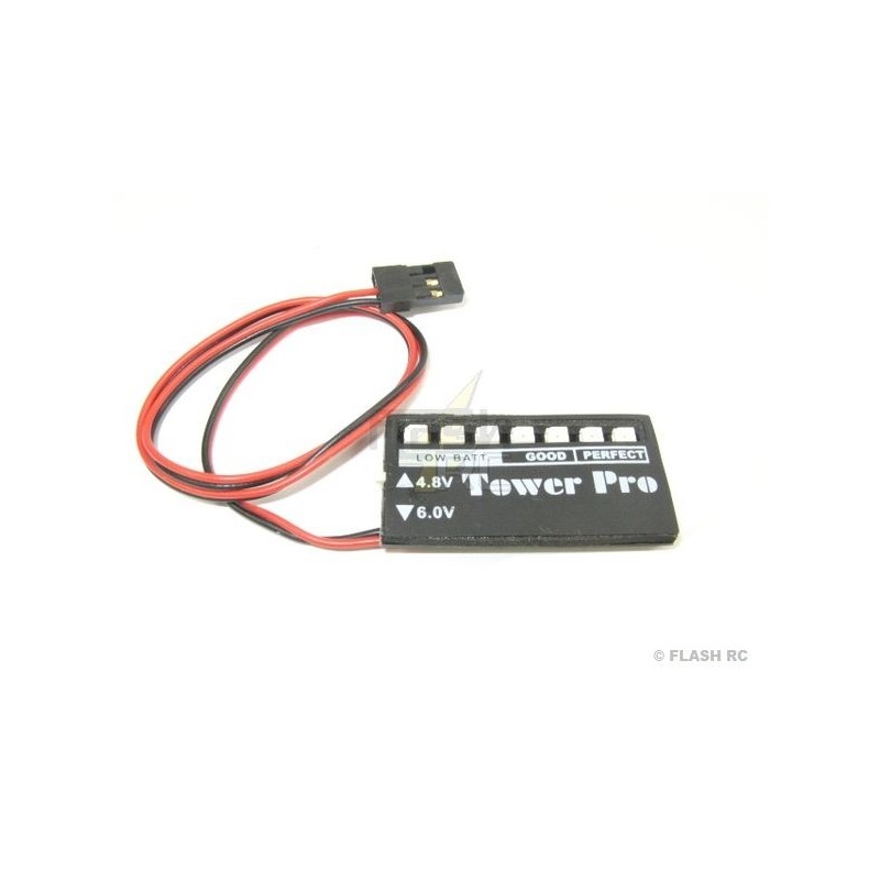 On-board NiMh/NiCd LED voltmeter (4.8V or 6.0V) Towerpro