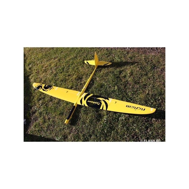 E-Typhoon tout fibre env.2.00m jaune & noir RCRCM