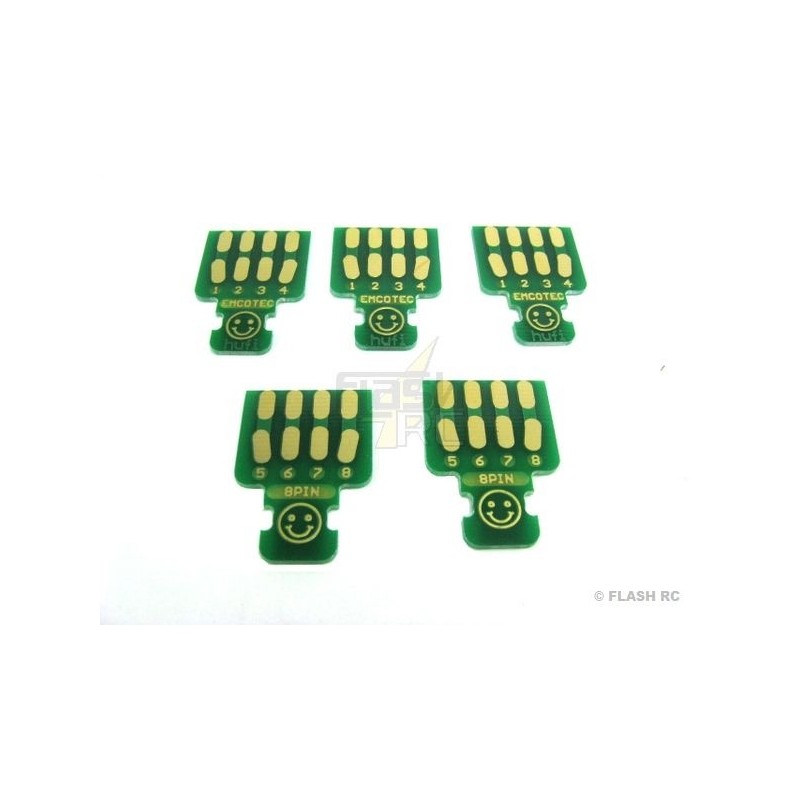 Platine PCB 8 pins (5 pcs) Emcotec
