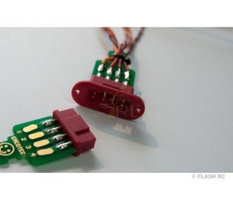 Connecteurs d'ailes 8 pins av PCB et gaines thermo (2 paires) Emcotec