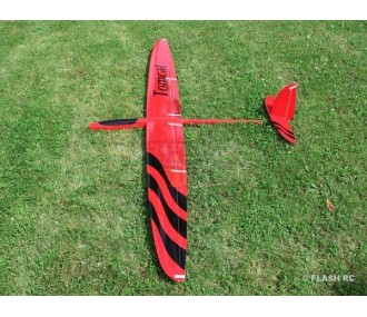 E-Tomcat tout fibre env.2.60m rouge & noir RCRCM