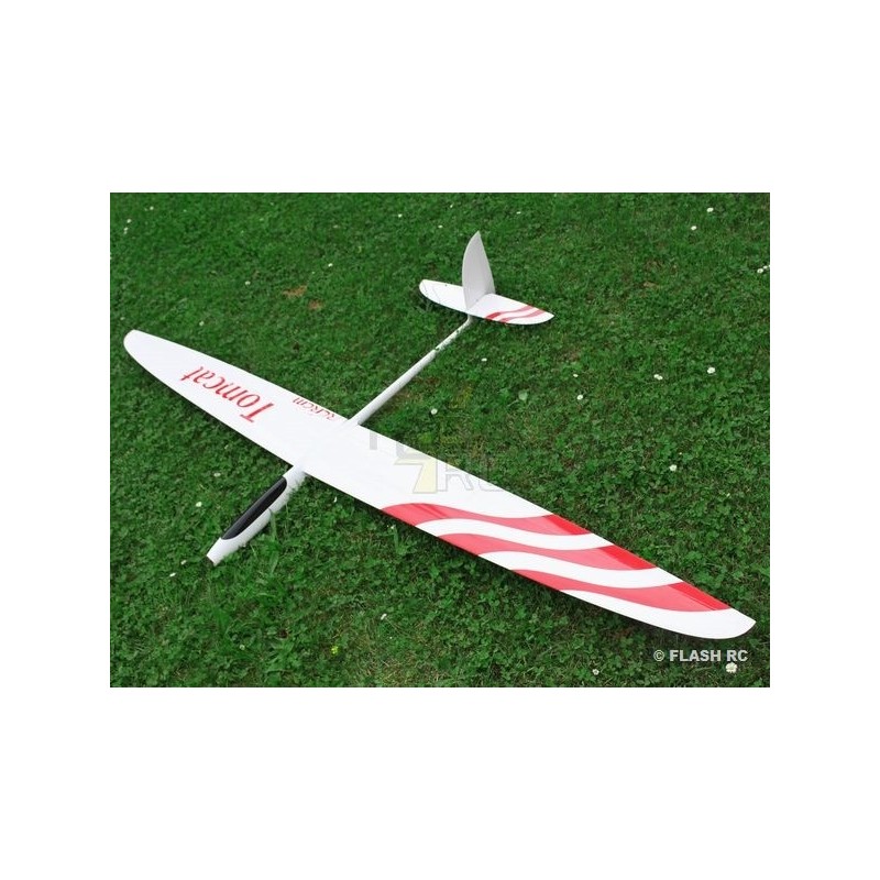 E-Tomcat tout fibre env.2.60m blanc & rouge RCRCM