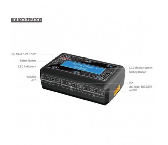 Chargeur UP-S6AC 6x1S LiPo/LiHV Chargeer 6x4.35W/1A AC/DC Ultra Power