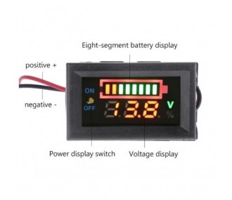 Digital voltmeter 12V lead battery