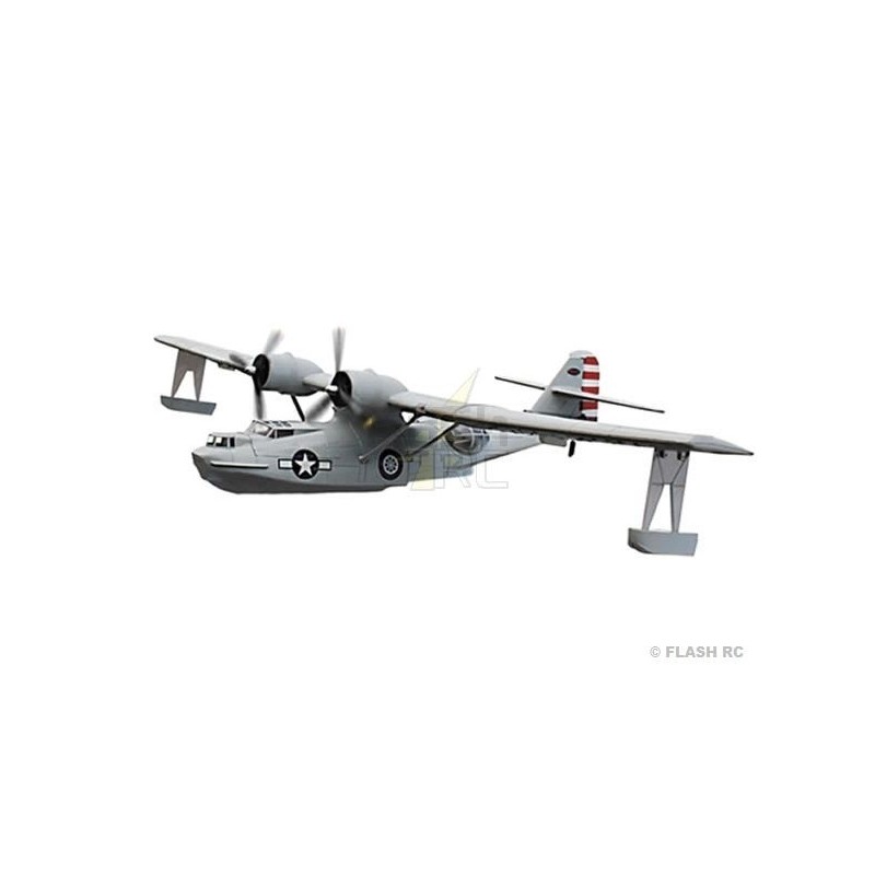 hidroavión Dynam PBY Catalina Gris PNP aprox.1.47m