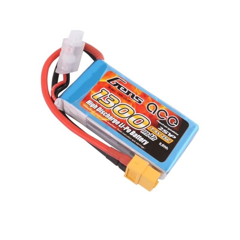 Akku Gens ace lipo 2S 7.4V 1300mAh 25C Steckdose XT60