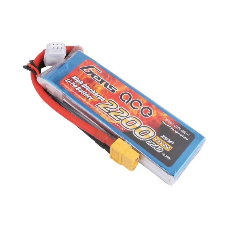 Akku Gens ace lipo 2S 7.4V 2200mAh 25C Steckdose XT60