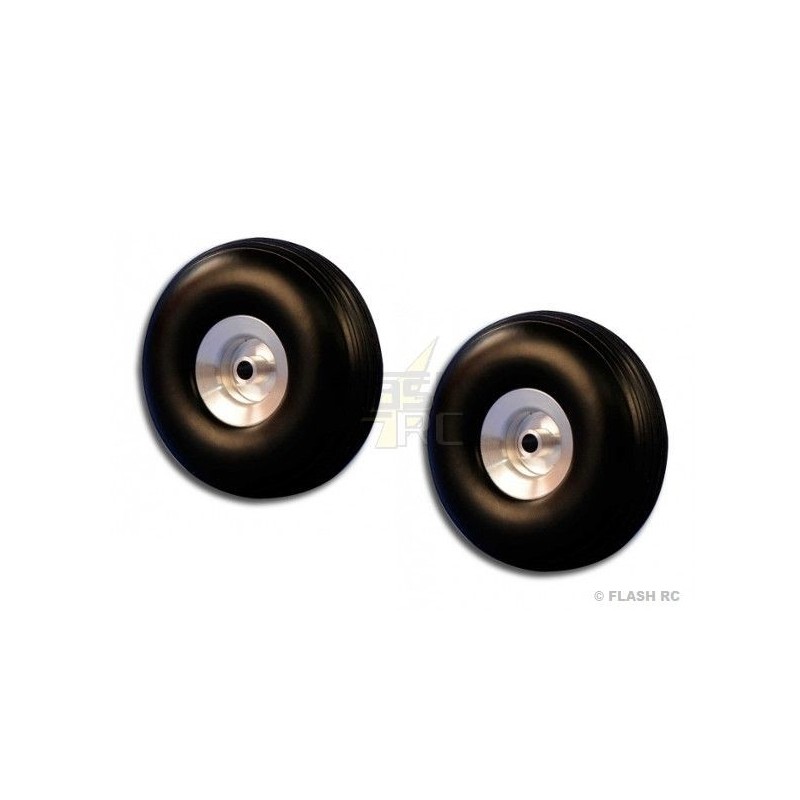 Pair of balloon wheels Ø114x41mm (aluminum hub)