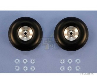 Pair of balloon wheels Ø114x41mm (aluminum hub)