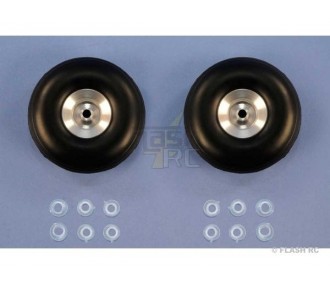 Pair of balloon wheels Ø127x46mm (aluminum hub)