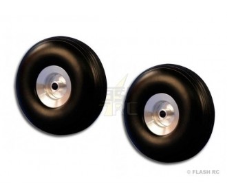 Pair of balloon wheels Ø57x21mm (aluminum hub)