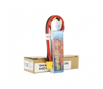 Akku Gens ace lipo 2S 7.4V 1800mAh 45C Stecker XT60