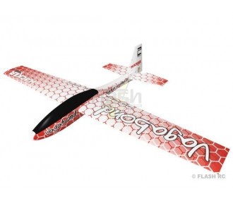 Planeador ARF Vagabond 1500 HexaRed con alas y planos de cola cubiertos Hacker Model