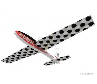 Planeador ARF Vagabond 1500 HexaRed con alas y planos de cola cubiertos Hacker Model