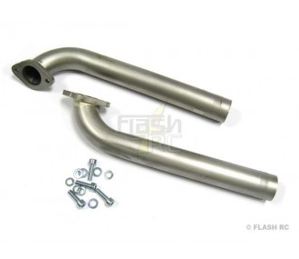 Double slanted narrow exhaust pipes DA120 Toni Clark