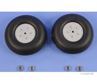 Pair of NoNa wheels Ø130x43 mm + bearings