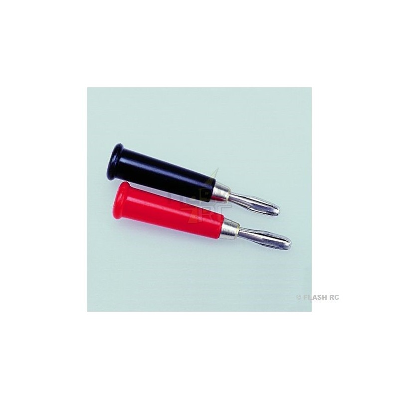 Conector banana rojo negro (1 par) - KAVAN