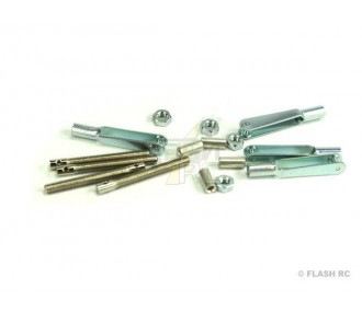 Set of M3 clevises + end caps for cables - KAVAN (4 pcs)