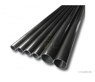 Braided carbon tube Ø10x8x1000mm (Taffeta 3k) R&G