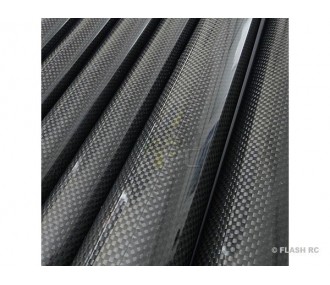 Braided carbon tube Ø10x8x1000mm (Taffeta 3k) R&G