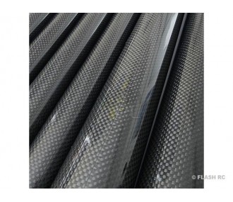 Braided carbon tube Ø8x6x1000mm (Taffeta 3k) R&G