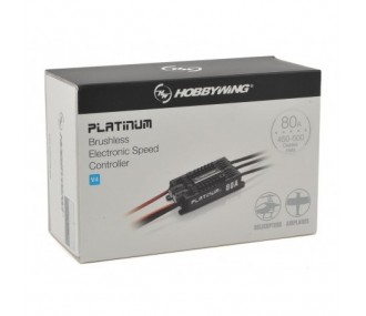 Brushless Controller 3-6S 80A Platinum V4 HOBBYWING