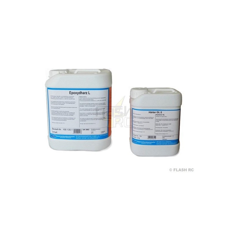 Résines époxy - Résine Epoxy L + durcisseur GL2 (210min) R&G 930g - FLASH RC