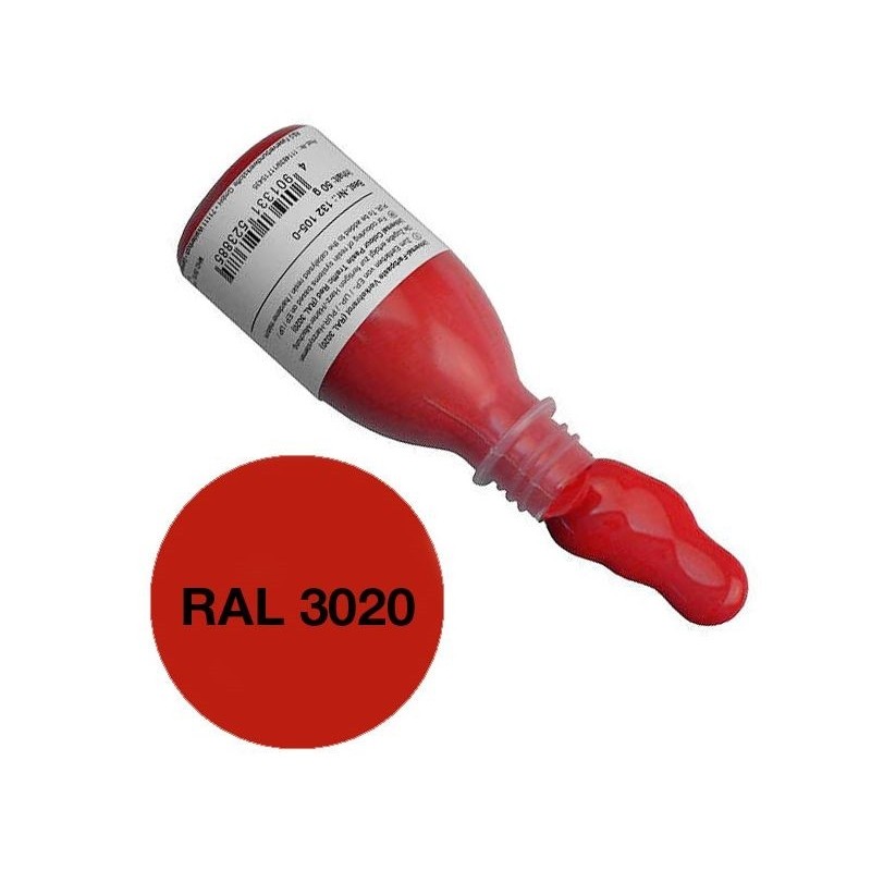Pâte époxy colorante rouge trafic (RAL 3020) 50g R&G