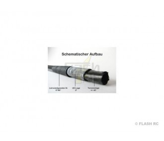 Braided carbon tube Ø18x16x1000mm (Taffeta 3k) R&G