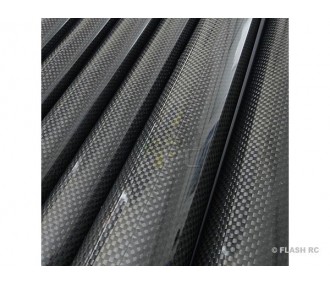 Braided carbon tube Ø20x18x1000mm (Taffeta 3k) R&G