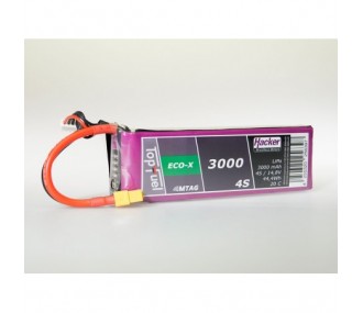 Lipo Akku Hacker TopFuel Eco-X MTAG 4S 14.8V 3000mAh 20C Steckdose XT60