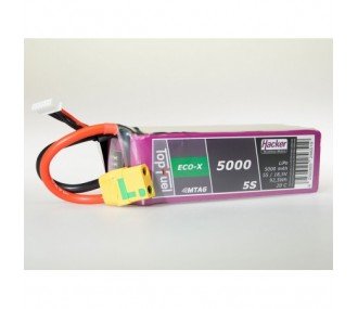 Battery Lipo Hacker TopFuel Eco-X MTAG 5S 18.5V 5000mAh 20C XT90S socket