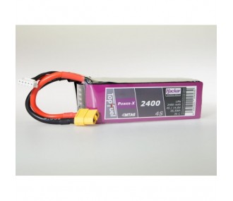 Batterie Lipo Hacker TopFuel Power-X MTAG 4S 14.8V 2400mAh 35C Prise XT60