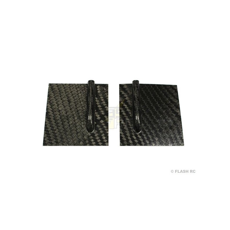 Cubiertas de servo de carbono 70x70mm (1x par)