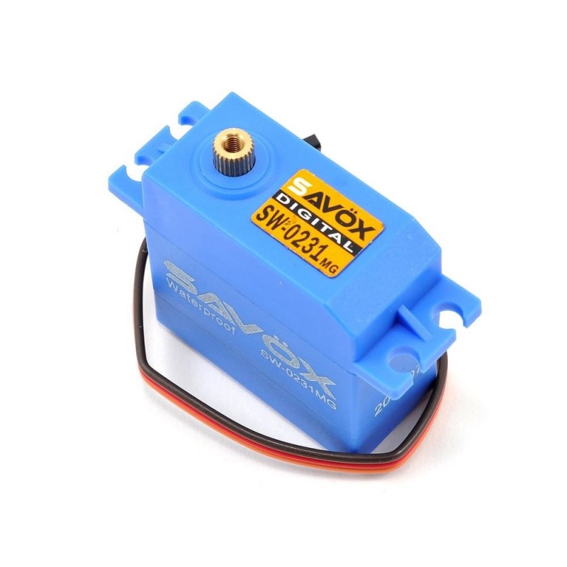 Servo numérique standard étanche Savox SW-0231MG (66g, 15kg.cm, 0.17s/60°)