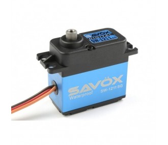 Servo numérique standard étanche Savox SW-1211SG (71g, 15kg.cm, 0.10s/60°)