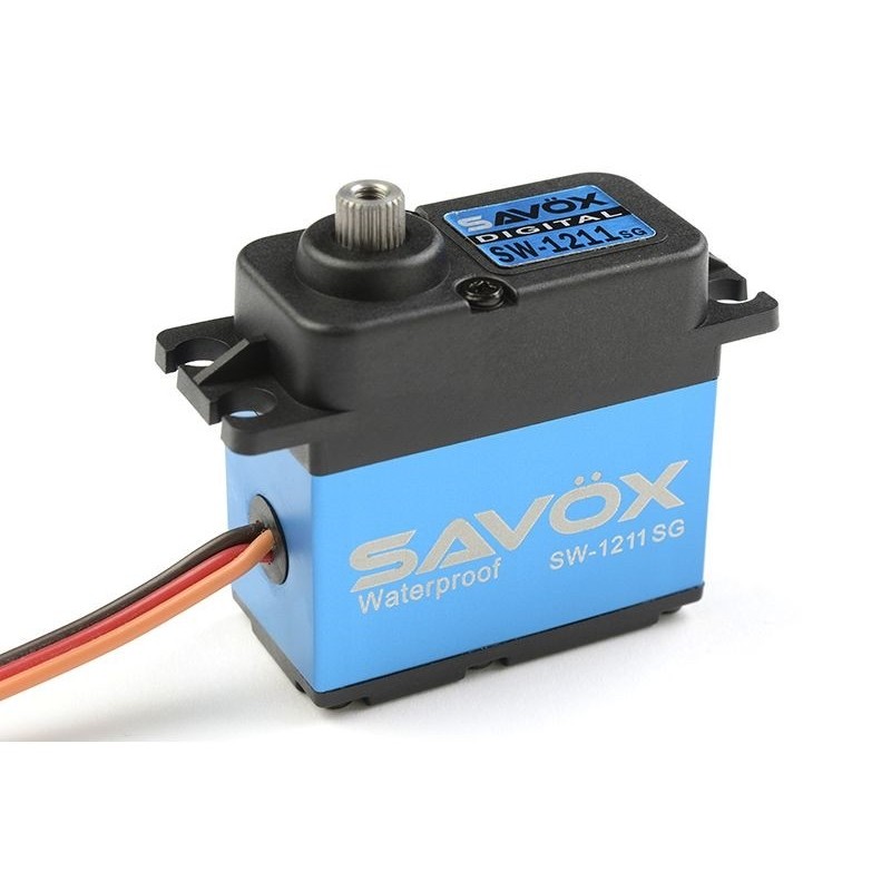 Servo numérique standard étanche Savox SW-1211SG (71g, 15kg.cm, 0.10s/60°)