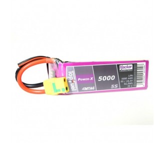 Batterie Lipo Hacker TopFuel Power-X MTAG 5S 18.5V 5000mAh 35C Prise XT90S