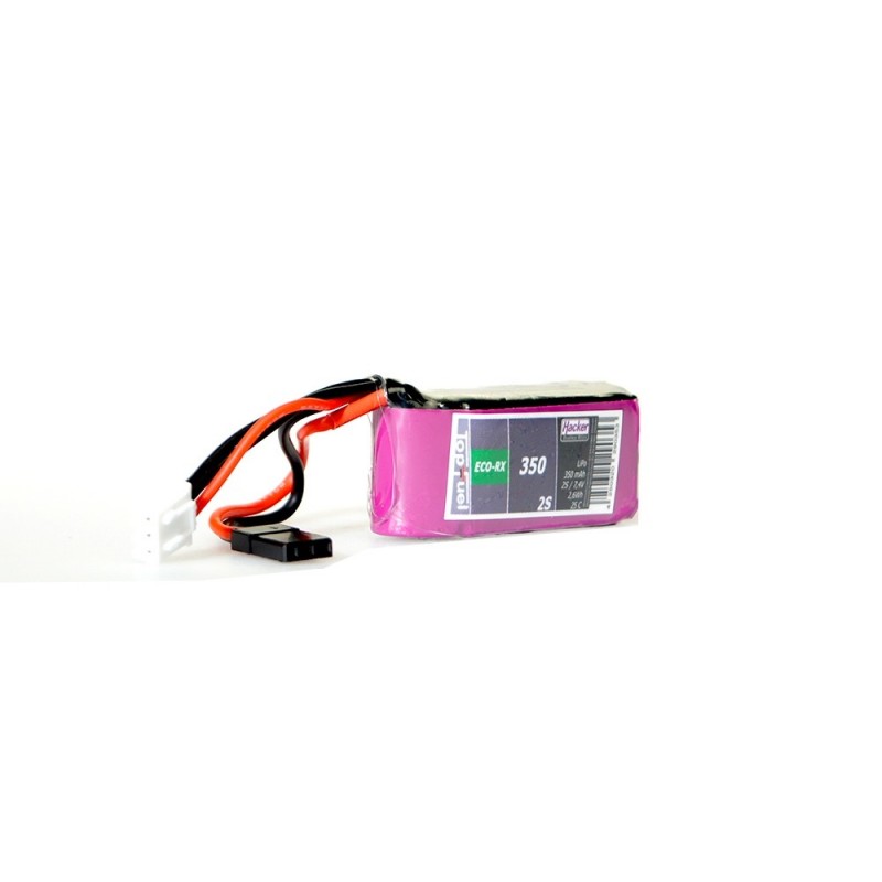 Battery Lipo 2S 7.4V 350mAh 25C TopFuel ECO RX Hacker