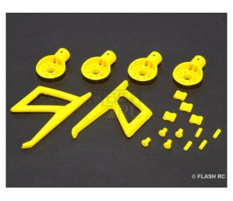 MR200P06-Y - Motor mounts + skids (yellow) upgrade MR200 - Blade 200QX